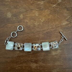 Lia Sophia silver brown bracelet